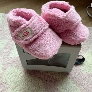 UGG Kids Pink Fuzzy Slippers